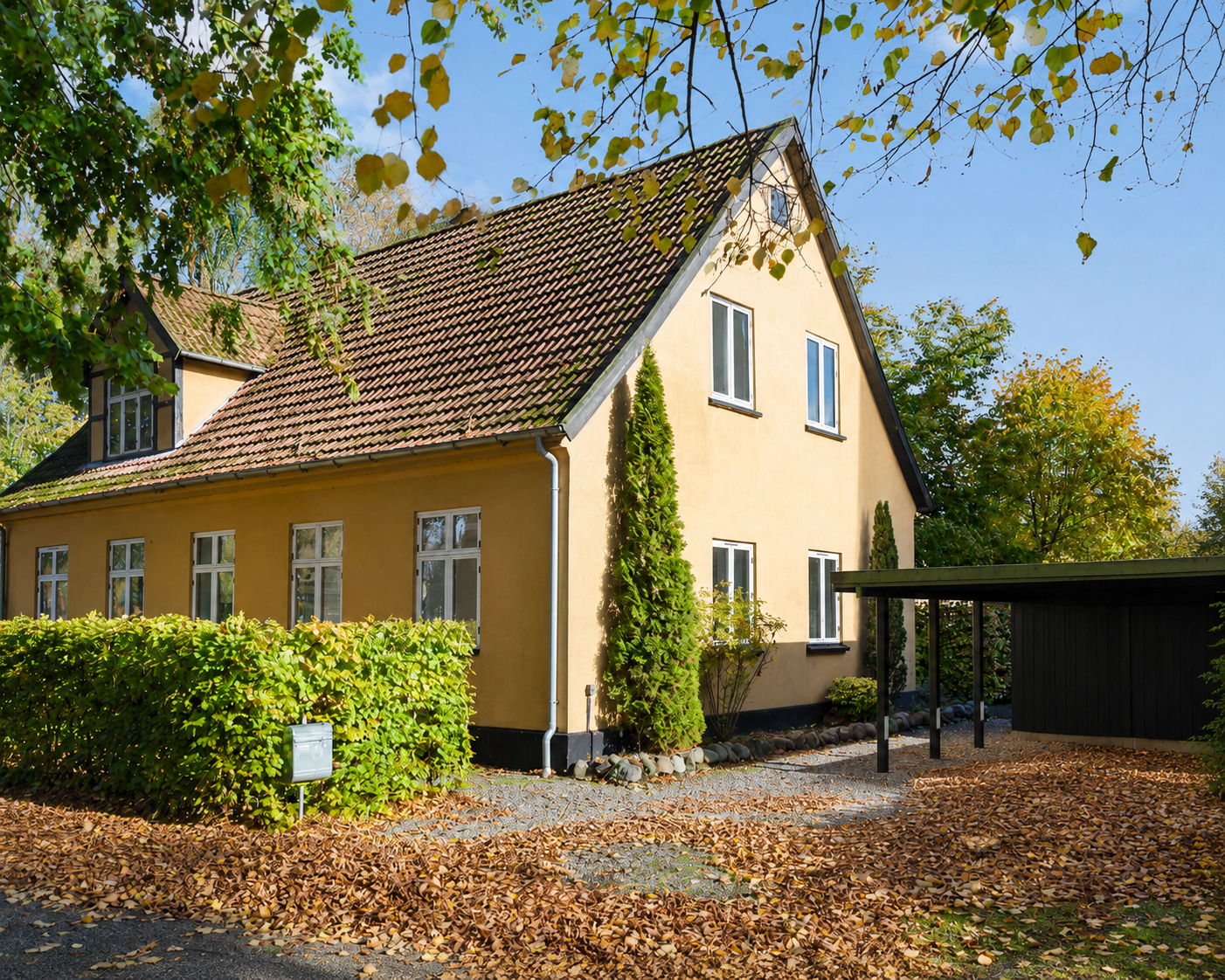 Ejendommen set forfra